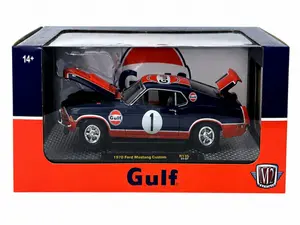 1970 Ford Mustang Custom Gulf Edition M2 Machines 1:24 Die Cast R135 / Sealed