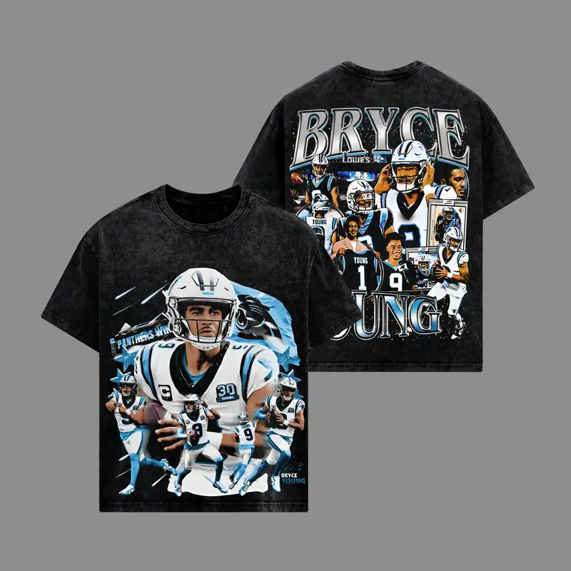 Game Day Outfit Bryce Young 9 Name and Number Number Acid Washed Lightweight 100% Cotton T-Shirt,The Carolina Reaper Shirt,The Panthers Shirt, Sunday Football Shirt, Game Day Shirt