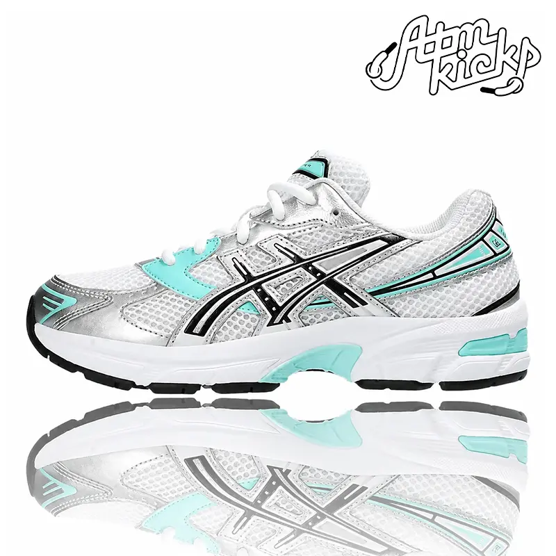ASICS Gel-1130 White Aqua (GS) 1204A163-102 Youth Authentic Shoes Footwear Sneaker Trainer Comfortable Walking Fashion Trending Gift
