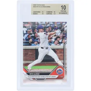 Pete Alonso New York Mets 2025 Topps Now Polar Power New Mets HR King After 253rd Longball #553 BGS Authenticated 10 Card - 10,10,10,9.5 Subgrades