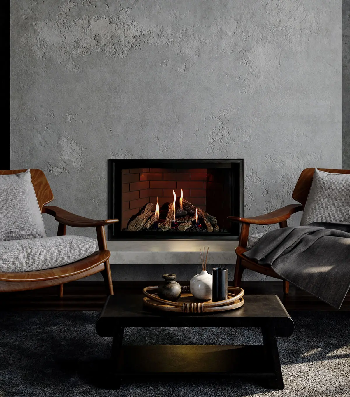 Montigo DelRay 34 Square Direct-Vent Gas Fireplace - DRSQ34NI
