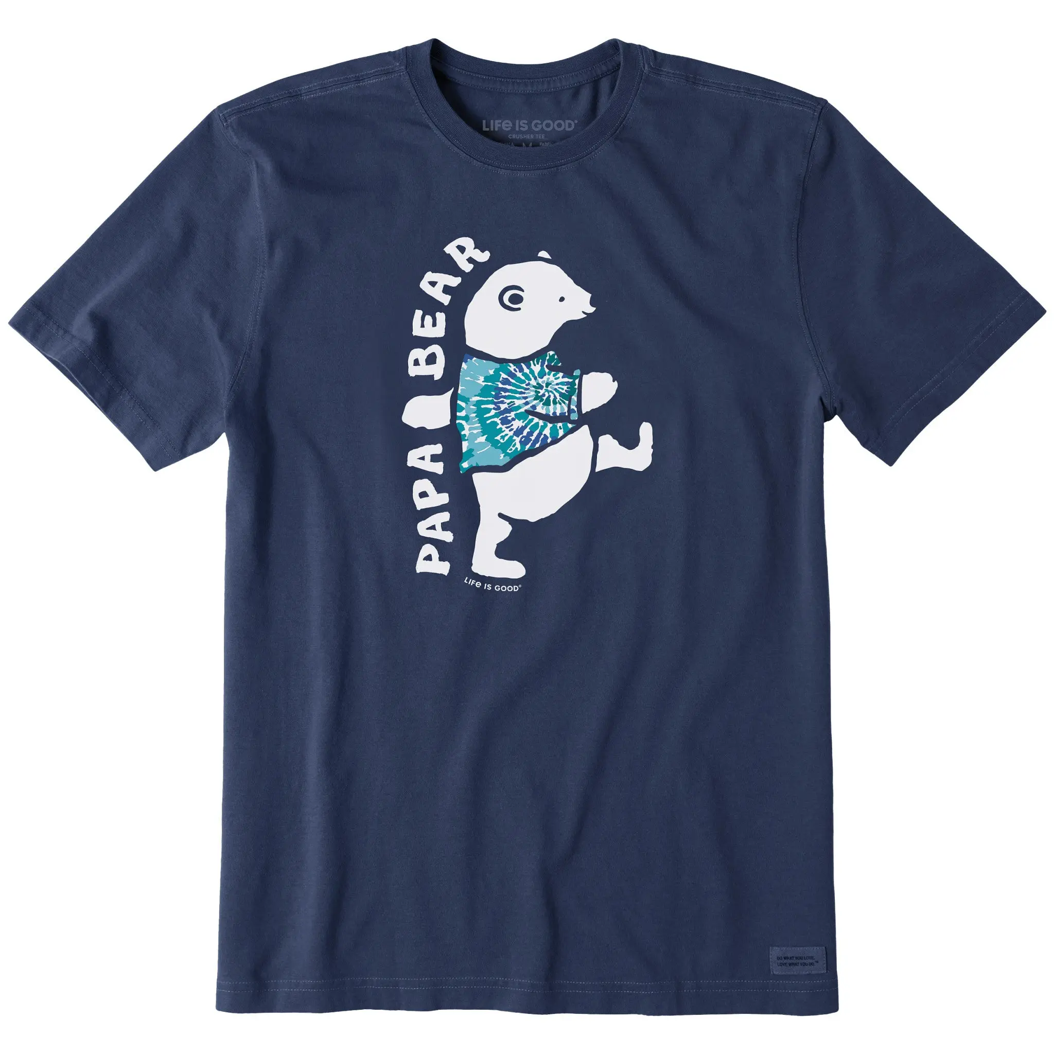 Men's Papa Bear Tie Dye Short Sleeve Crusher Tee