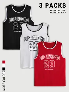 Men's Basketball Jersey Shirt Set, Letter Print Breathable Summer Streetwear, Unique Birthday Gift, Gym Fitness Casual Sportswear, Sportswear Top, Sportswear Clothing