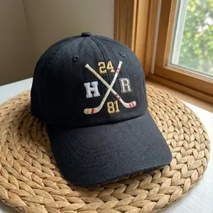 Embroidered Hockey Team Washed Hat, Hockey Romance Cap, Hockey Romance LGBT Movie Hat, Trendy Cap