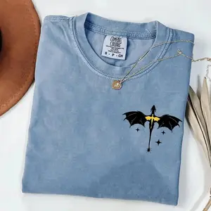 Fourth Wing Comfort Colors Shirt, Basgiath War College Shirt, Violet Sorrengail, Bookish Shirt, Xaden Riorson, Gifts For Readers, Fantasy Book Dragon - TrendWear USA