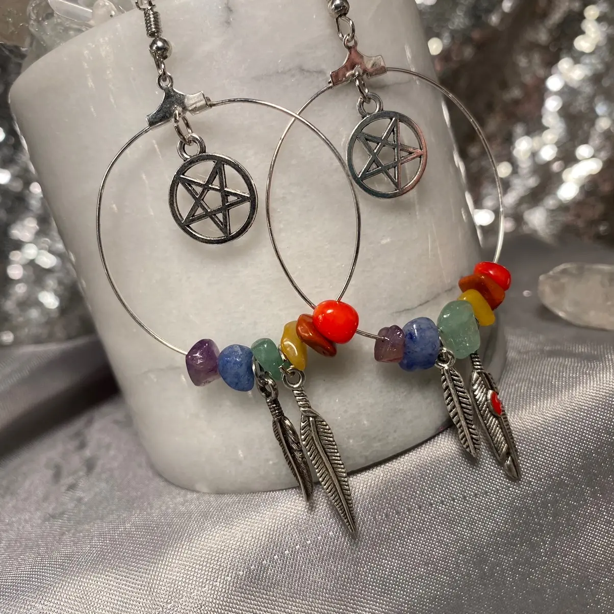 Healing chakra earrings
