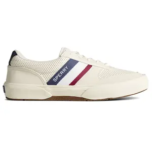 Sperry Mens Halyard Retro Lace Up Sneakers Shoes Casual - Off White