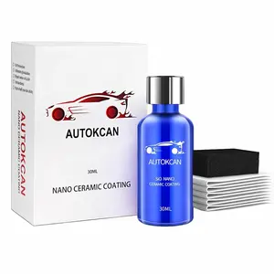 9H Nano Ceramic Coating for Cars, Anti-Scratch High Gloss Ceramic Coating Kit for Car Detailing, Glass, Wheel, Hydrophobic Long Lasting Protection,30ML