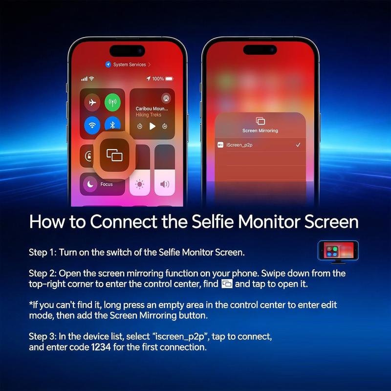 Meevo Magnetic Phone Vlog Monitor – 1080P Wireless Selfie Screen, Use Rear Camera for Live Streaming & TikTok (4K 30fps Wired, iPhone/Android Compatible)