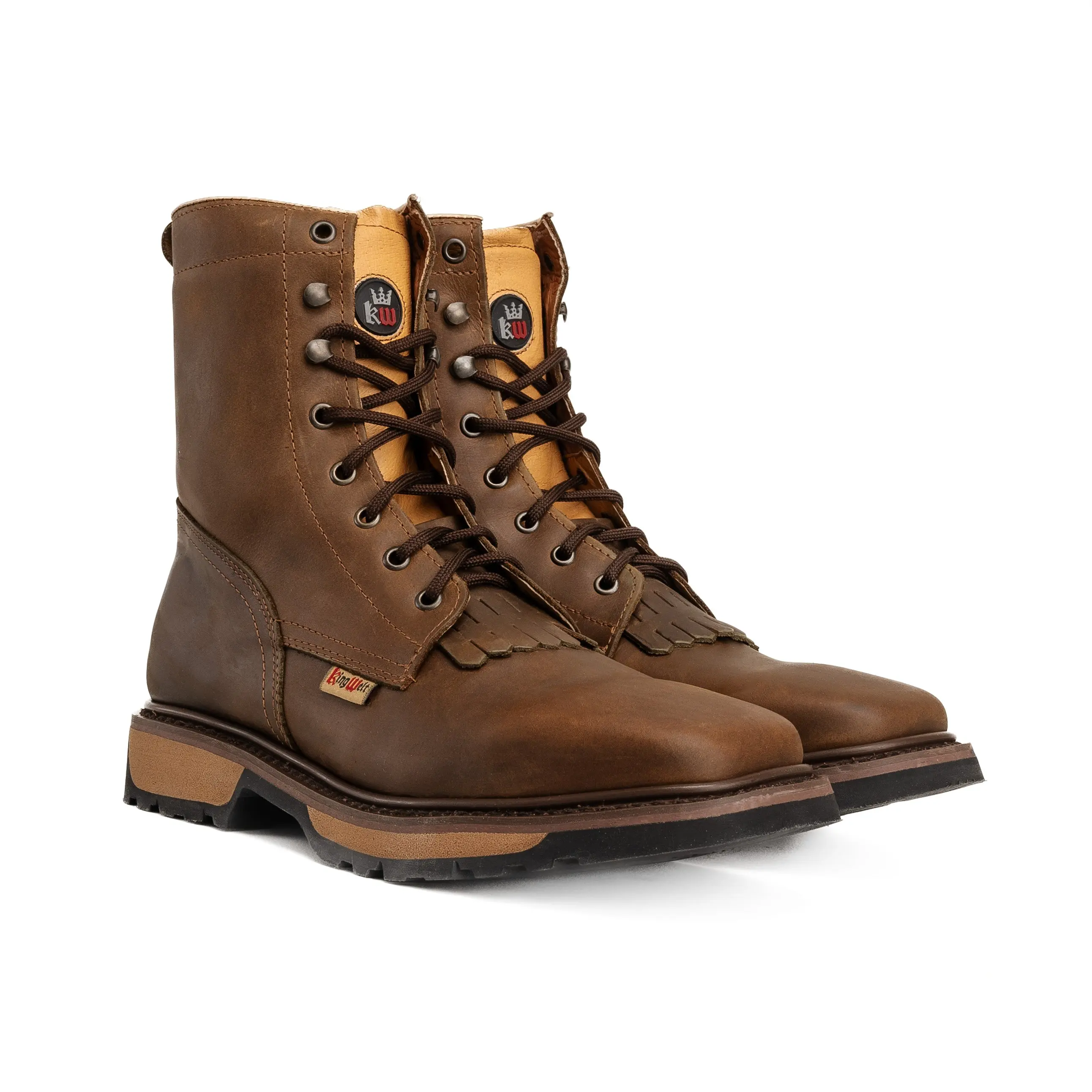 Buffalo  8" Brown, 5050, Double Density, Lace Up Work Boot