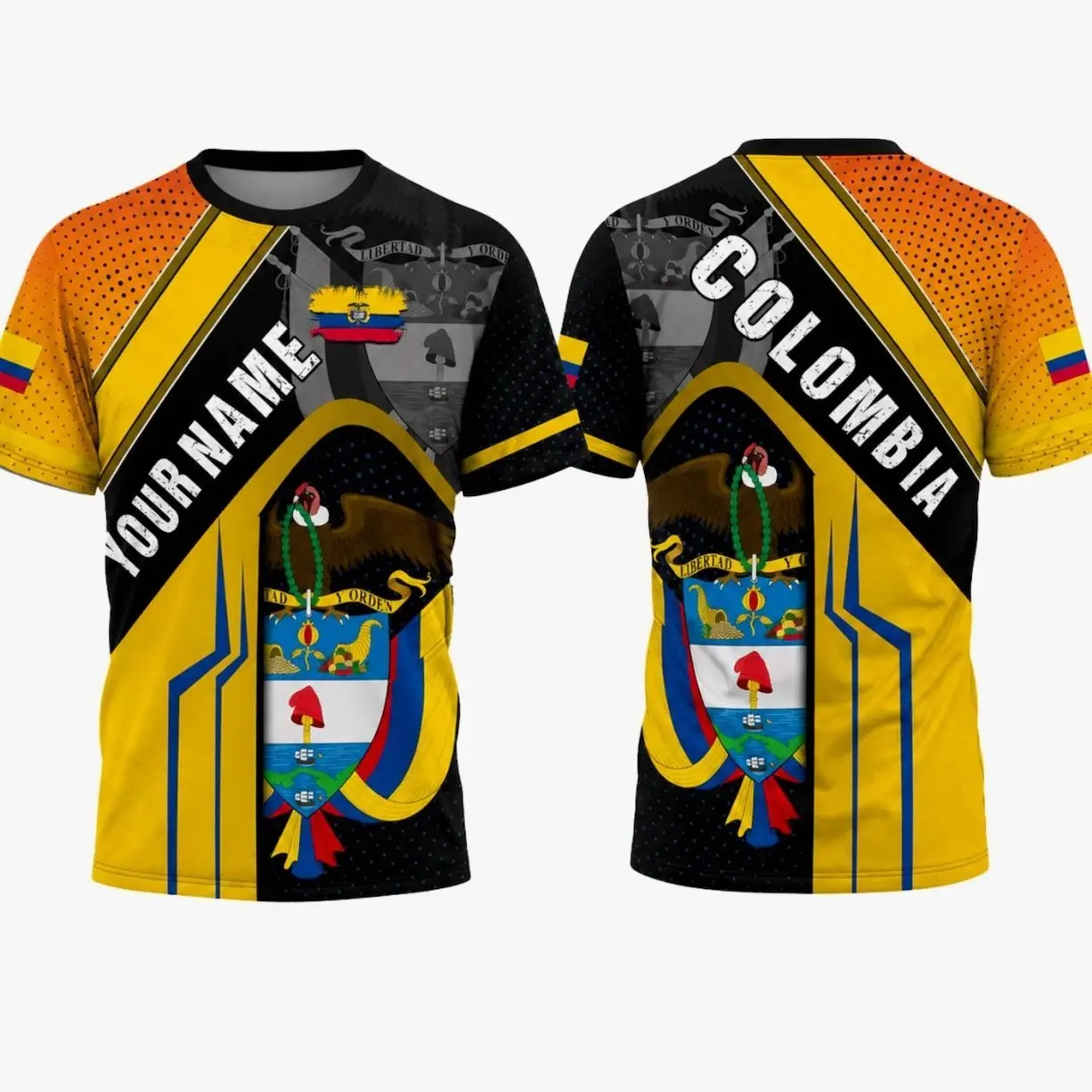 Custom Colombia Soccer Jersey, Personalized Colombian Flag Football Shirt, Fan Apparel Gift for Men and Women 98Y