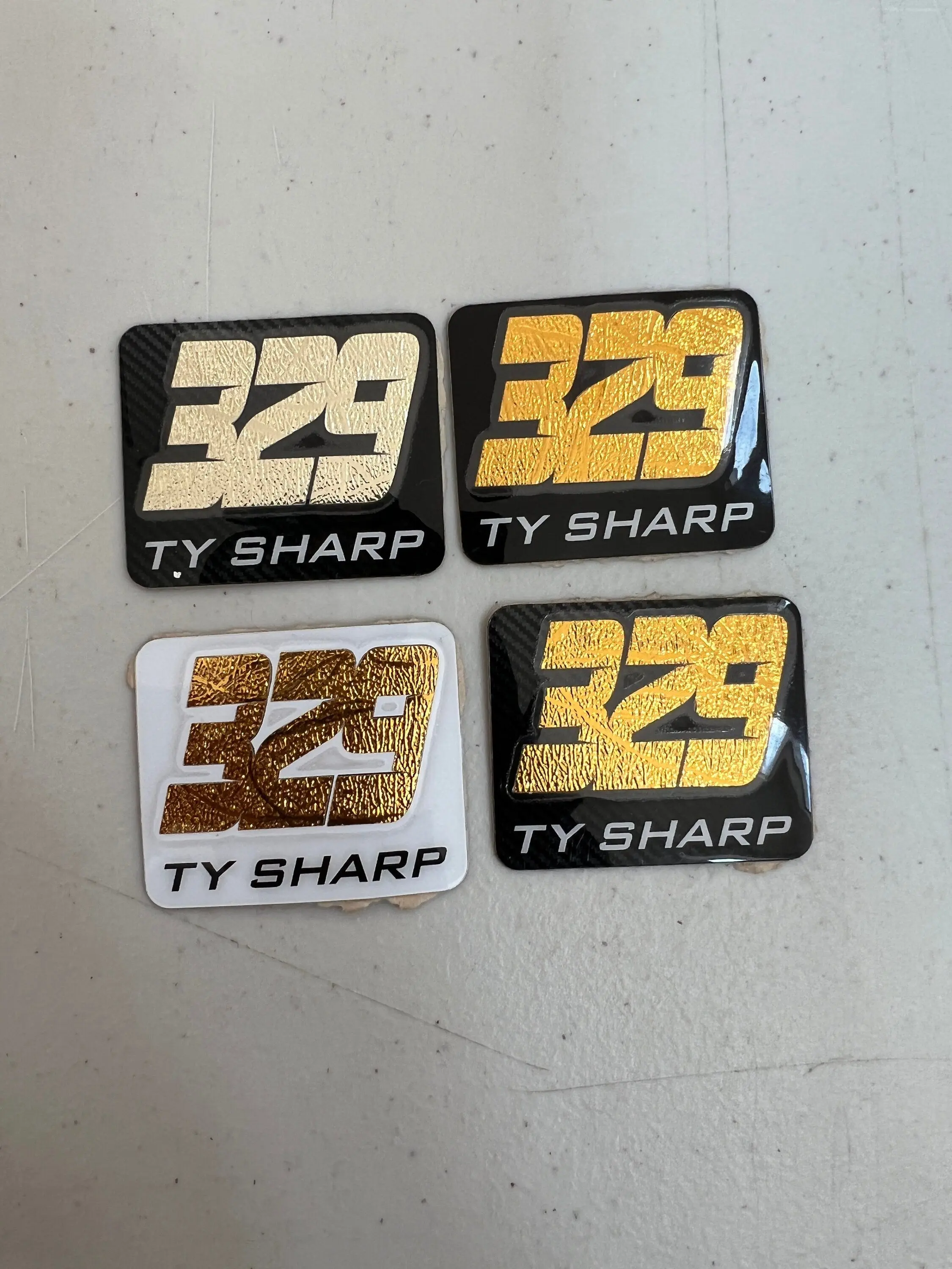 Metallic Square Name/Number Decals: Custom BMX Hub Stickers