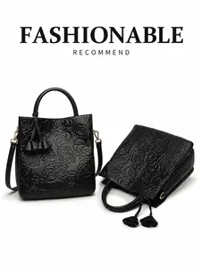 Women's Floral Design Tote Bag, Plain Pattern Pro, No Ca Prop 65 Re/ca, All Season Use, Large Capacity Handbag for Daily Use