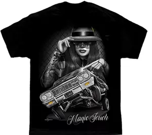 DGA David Gonzales Magic Touch Lowrider Chicano Art T Shirt