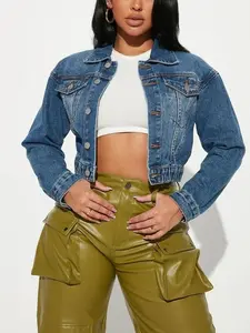 Out Of Time Denim Bomber Jacket - Dark Wash