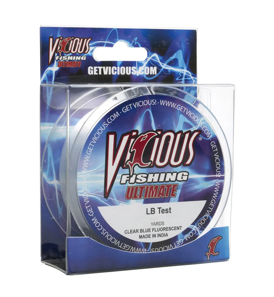 Vicious Ultimate Clear-Blue Fluorescent Mono - 14 Lb Test