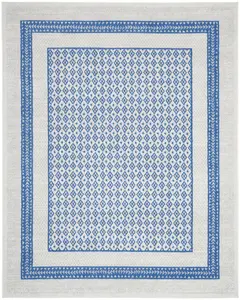 Nourison Home Whimsicle WHS13 Ivory Blue Contemporary Power-loomed Rug