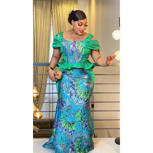 Sexy Cold Shoulder Peplum Brocade Dress Wedding Guest Birthday Party Cocktail Dinner Gala Anniversary