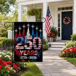 250 Anniversary USA Flag with Eagle Design, Patriotic 4th of July Decorations 1776-2026, Double-Sided Waterproof Garden Flags for Outside, 12x18 Inch Yard Sign 250 Year American Flag