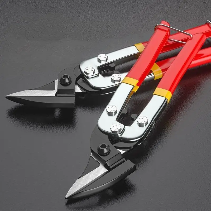 Industrial Grade Iron Shears Tool, Multipurpose Tin Snips, Heavy Duty Scissor, Precision and Safety Tin Snips, Shears for Cutting Metal-sheets and Tin