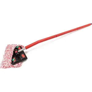 Mitt on a Stick PRO+ | Extendable Car Wash Brush, Mop, Mitt, Sponge | Red with Korean Dragon Microfiber Cover