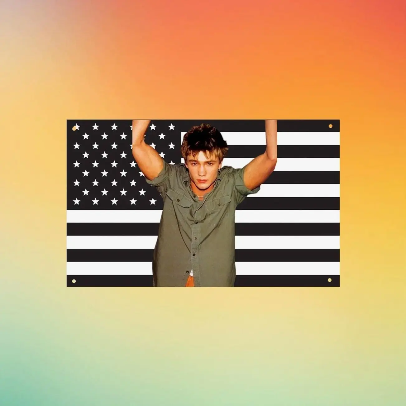 Chad Michael Murray Flag Wall Tapestry, One Tree Hill Wall Flag, Black American Flag, Lucas Scott Bedroom Decor Fan Gift