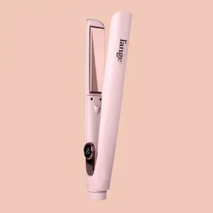 L'ANGE HAIR - Le Titane Titanium Straightener - Lightweight Hair Tool with Curved Edges for Versatile Styling, Infrared Heat, Adjustable Temperature, Dual Voltage & Plug for Smooth Results, Beauty Products