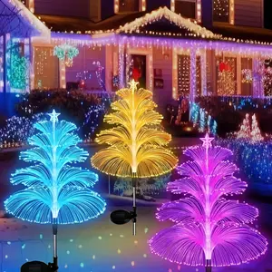 Solar Jellyfish Waterproof Garden Lawn Landscape Light, Multi-Layer LED with 7 Randomly Changing Modes, Light Sensor Control, Outdoor Patio Decoration & Christmas Gift, Waterproof Garden Light