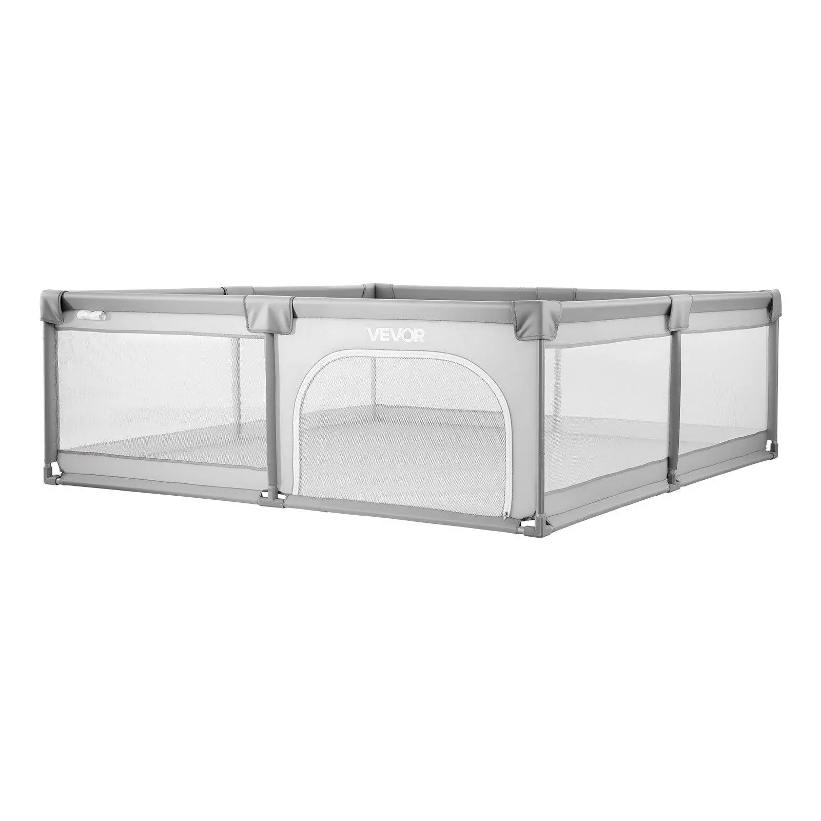 VEVOR Baby Playpen, 78.7in x 58.7in Large BPA-Free Oxford Cloth Safety Activity Center, Indoor-Outdoor Portable Fence with Detachable Cover, Durable Connectors, 50 Ocean Balls, Zippered Door, See-Through Breathable Mesh, Easy Setup & Storage for Toddlers