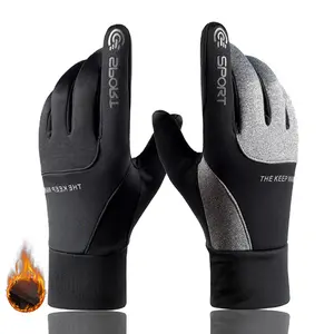 Winter Thermal for Running Driving Hiking Waterproof Anti-Slip Touchscreen Full Finger Mittens for Men & Women Mountaineering Training Gloves