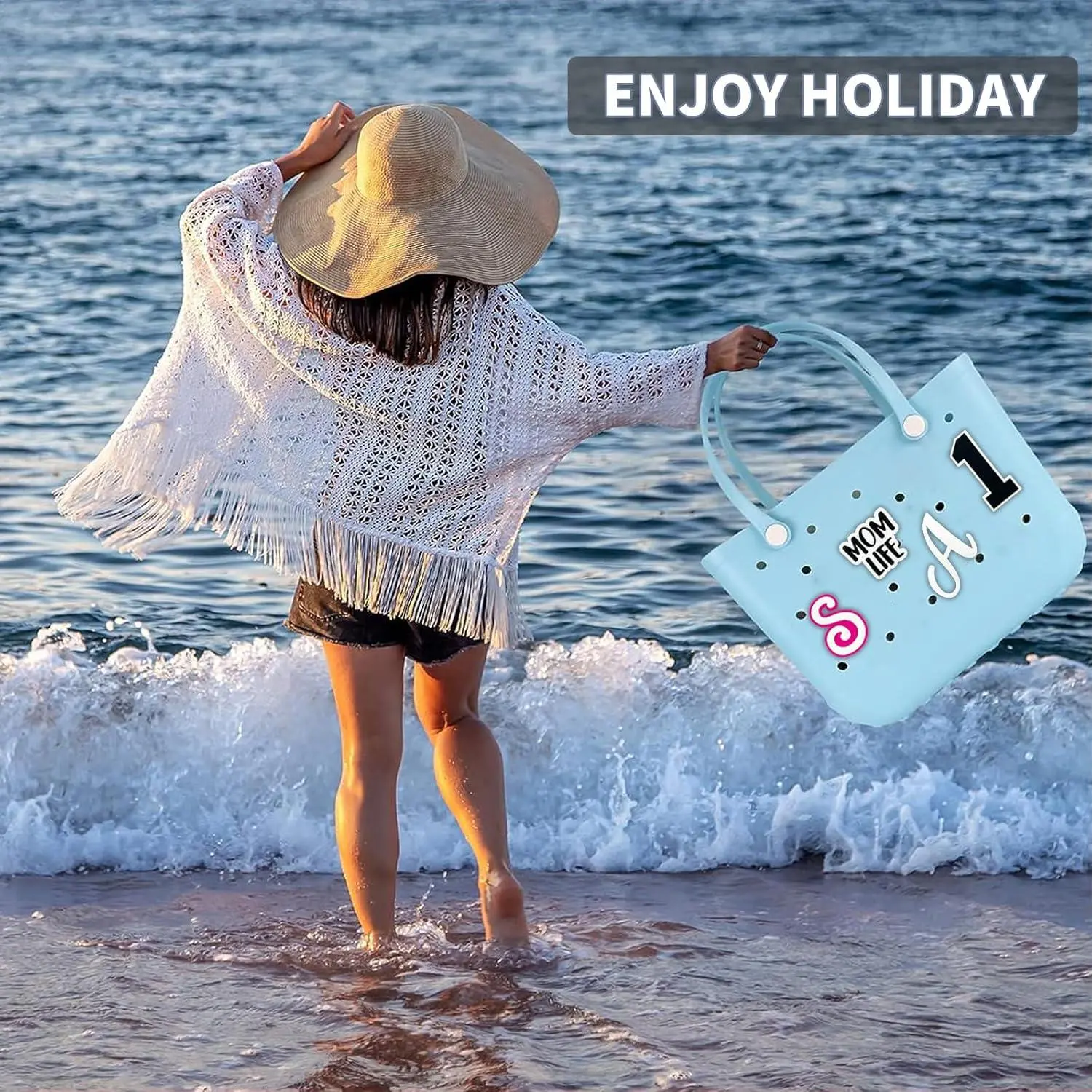 Bag Charms for Bogg Bag Accessories,Decoration Charm for Bog Bag Original Models Rubber Beach Tote (MOMLIFE) Bag Charms for Bogg Bag Accessories,Decoration Charm for Bog Bag Original Models Rubber Beach Tote (MOMLIFE)