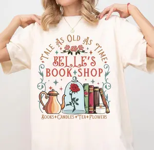 Tale As Old As Time Book Club Tshirt, Vintage Retro Belle's Book Club Library Tee, Princess Reading T-shirt, Time Beauty And The Beast Inspired Tee, Book Lover Gift Top, Gift For Her