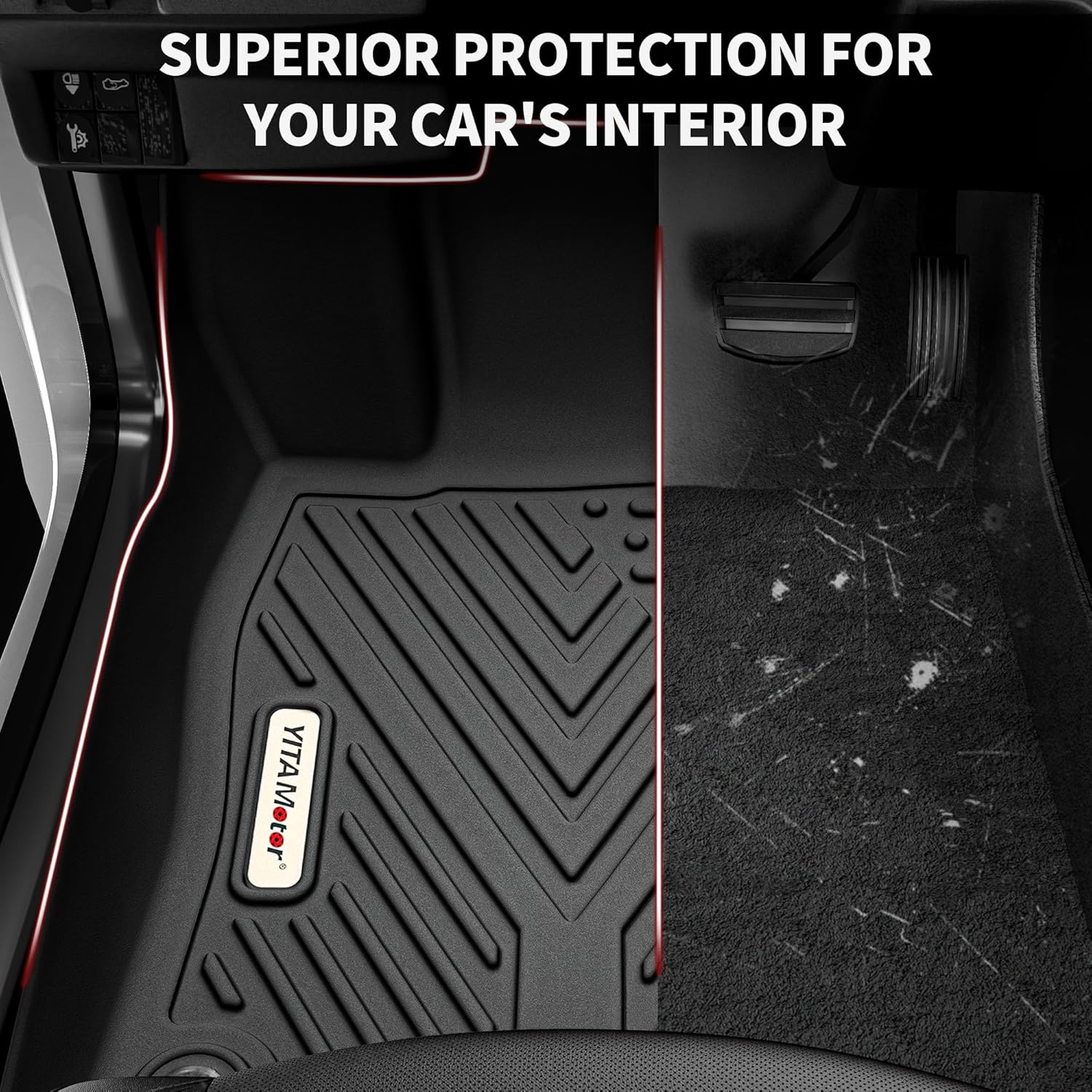 YITAMOTOR Floor Mats Compatible for 2021-2023 Hyundai Santa Fe Includes 2 Rows and Cargo Liner Set TPE All-Weather Floor Mat Set Liners, Black YITAMOTOR Floor Mats Compatible for 2021-2023 Hyundai Santa Fe Includes 2 Rows and Cargo Liner Set TPE All-Weather Floor Mat Set Liners, Black