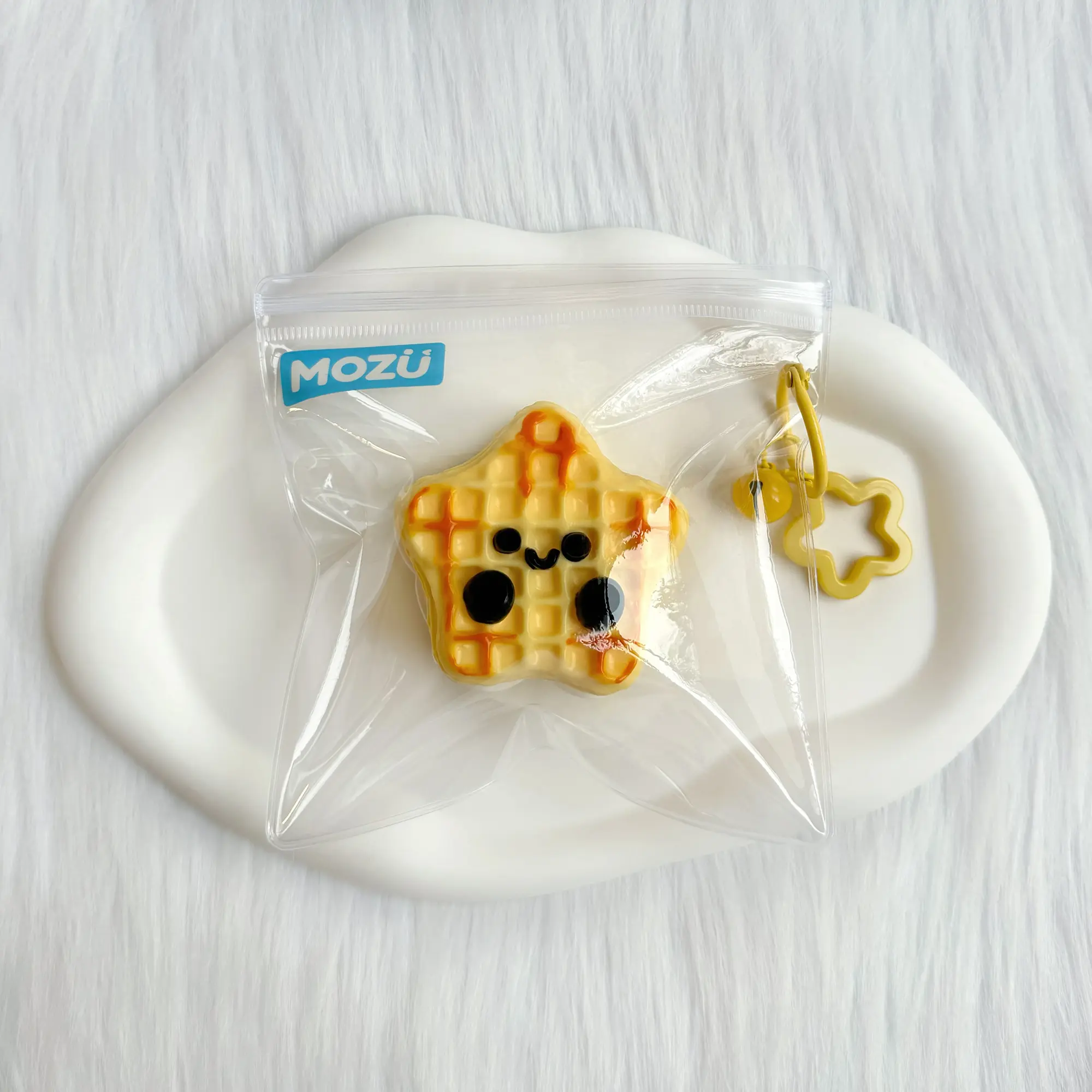 Silicone Star Waffle Squishies Toy - Slow Rebound Handmade Cream Texture, Non-Toxic Stress Relief Fidget Toy with Soothing Effect, Ideal for Halloween, Christmas Gifts [100g]