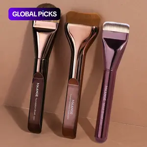 MAANGE 3/9 Counts Makeup Brushes Set, Flat Tongue, Curved and Ultrathin Foundation Brushes, Professional Cosmetic Brushes for Foundation Blending & Powder Application, Beauty Tools, Makeup Gifts for Friends, Face Makeup Brushes