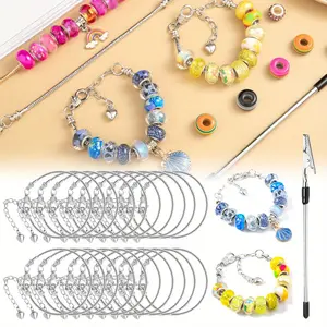20 piece adjustable snake shaped bracelet and jewelry bracelet clip for Jewelry Making Supplies Metal Bracelets Beauty & Personal Care