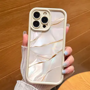Anti-Drop Phone Case with Marble Pattern Design, Lens Protection for iPhone 11/12/13/14/15/XR/XS/13promax/14pro/15plus/16/16promax