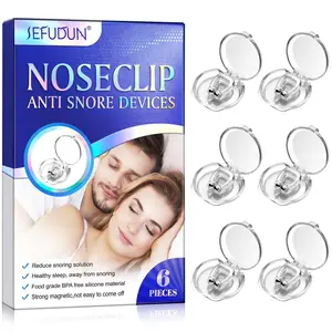 Sefudun Silicone Anti-Snoring Nose Clip, Breathing Correction Nasal Clip Snore Reducer, Nasal Magnetic Clip, Healthy Sleep, Reduce Snoring, 1 Piece