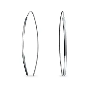 Delicate Minimalist Dangle Earrings Rose Gold Plated  Sterling Silver Threader