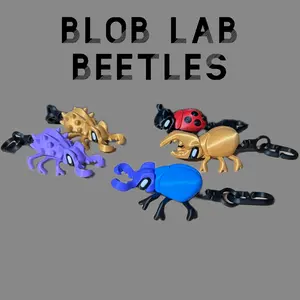 Blob Lab Beetles - Mix & Match Beetle Keychain Charm – Collectible Bug Keychain for Insect Lovers | Cute Beetle Backpack Charm, Key Ring Accessory, Belt Loop Clip, Bug Lover Gift, Kawaii Insect Keychain, Collectible Beetle Charm for Bags & Keys