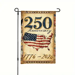 1pc USA 250th Anniversary Garden Flag 12x18 Inch, No Electricity Needed with Fade Resistant Polyester, Machine Washable & Durable for Outdoor Use, Patriotic Yard Decor for Independence Day Valentine's Mother’s Day