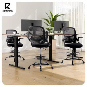RIMIKING Adjustable Office Drafting Chair with Lumbar Support,Enhanced Lumbar Support,Customizable Settings,Versatile Application