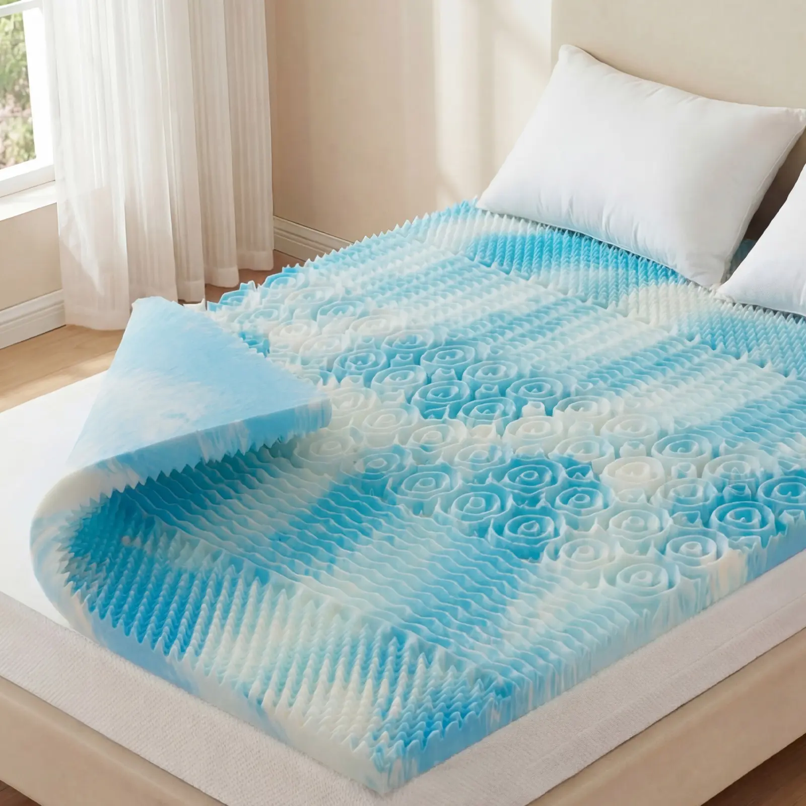 Mattress Topper, Memory Foam Mattress Topper , Lavender Cooling Gel Infused Bed Pad Mattress Topper, Memory Foam Mattress Topper , Lavender Cooling Gel Infused Bed Pad