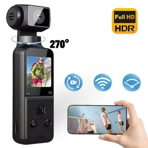 Portable Travel Video Camera, Anti-Shake Pocket Camcorder, 270° Handheld Outdoor WiFi Hotspot, 1.33 Inch Screen, Vlogging Device, Premium Portable Camcorder