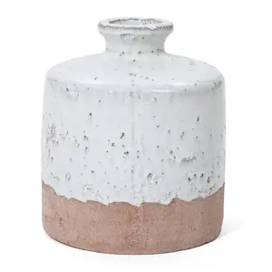 Two-Tone Rustic Terracotta Jug Vase