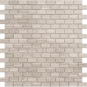 Peel and Stick Stone Backsplash, 5-Sheet Peel and Stick Stone Tiles 3D Marble Look Stick on Backsplash for Kitchen Fireplace