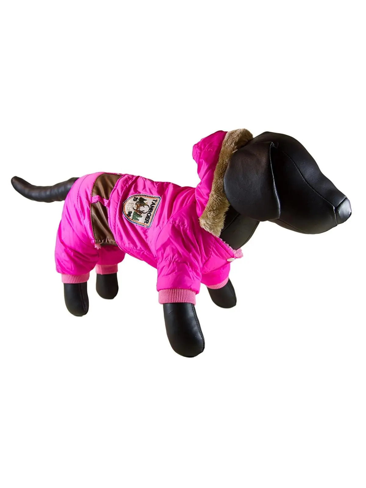 Light Pink Warm Parka 4-Leg Dog Hoodie Jacket - Large