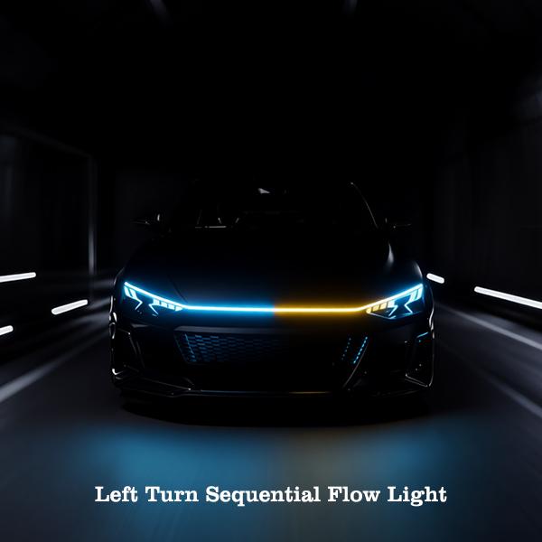 Smart Hood LED Light That Reacts to Your Driving – Auto RGB Flow Strip for Cars & Trucks | JAXEST