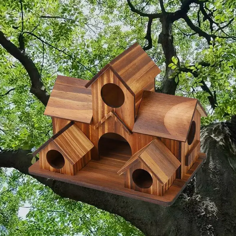 Hanging Outdoor Bird House | Weatherproof Bird Feeder for Hummingbirds, Parrots & All Birds, Hanging Birdhouse