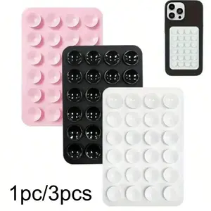 1/3pcs Silicone Suction Cup Phone Holder, Waterproof Sticky Base, Universal Finger Grip for Selfie & Video, Vacuum Phone Holder, Stable Phone Holders, Phone Suction Pad, Universal Smartphone Holder